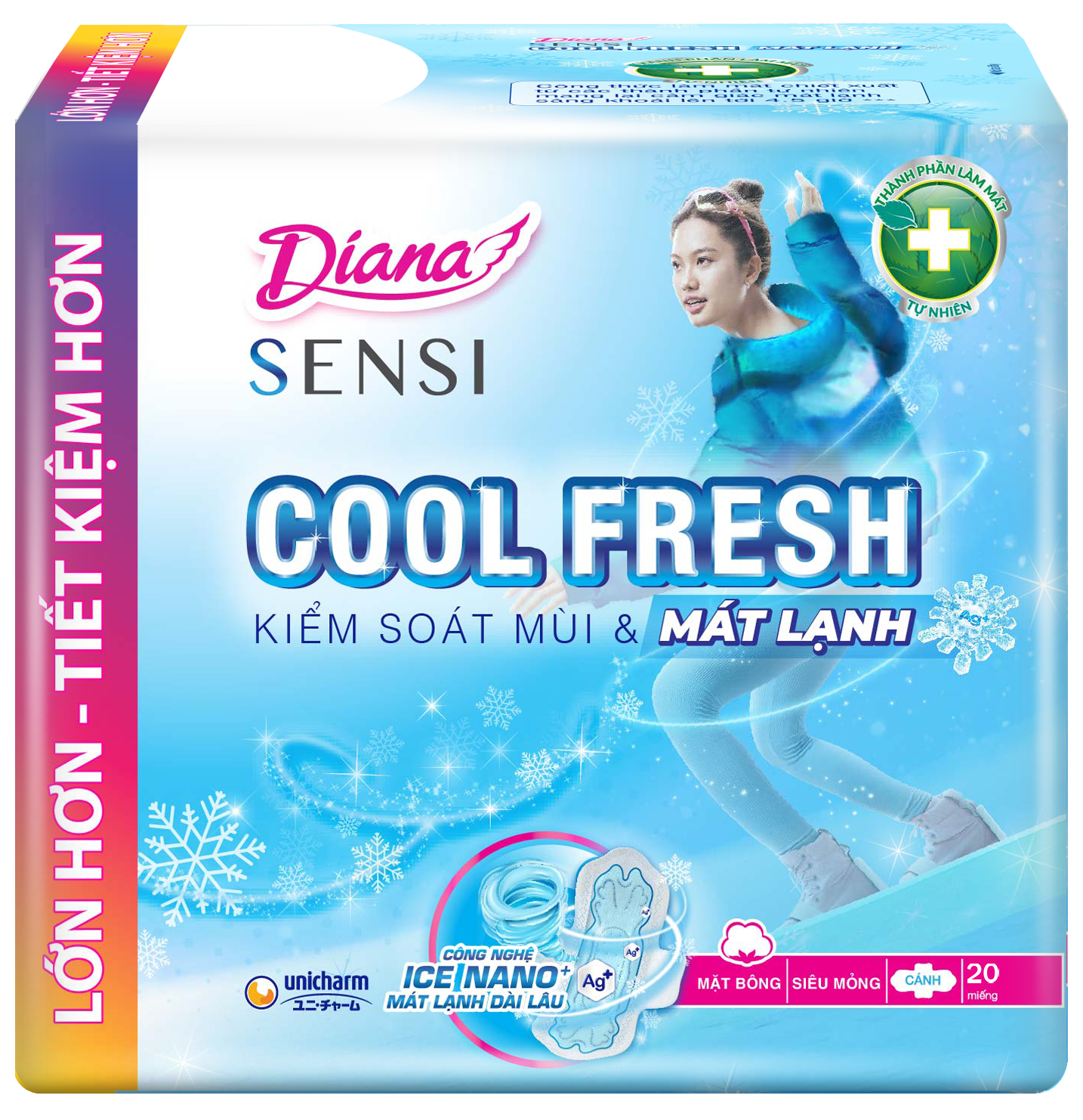 Diana SENSI Cool Fresh Mát Lạnh siêu mỏng cánh